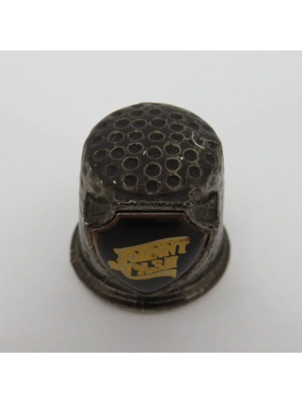 VTG Johnny Cash Shield Cast Metal Thimble Country Music Souvenir Collectible